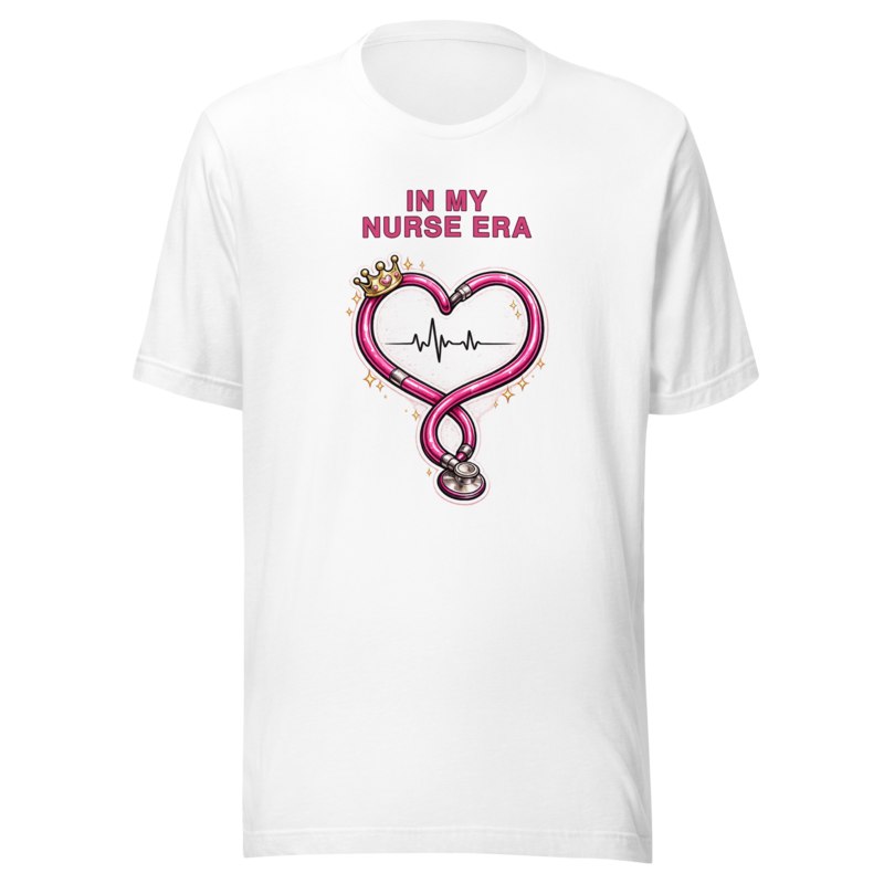 In My Nurse Era Tee - Pink Edition - White
