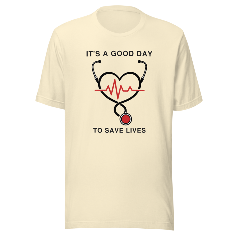It's A Good Day To Save Lives Tee - Minimal - Natural