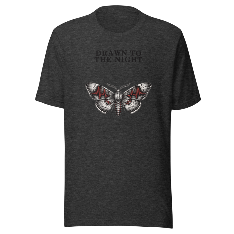 Drawn To The Night Tee - Dark Grey Heather