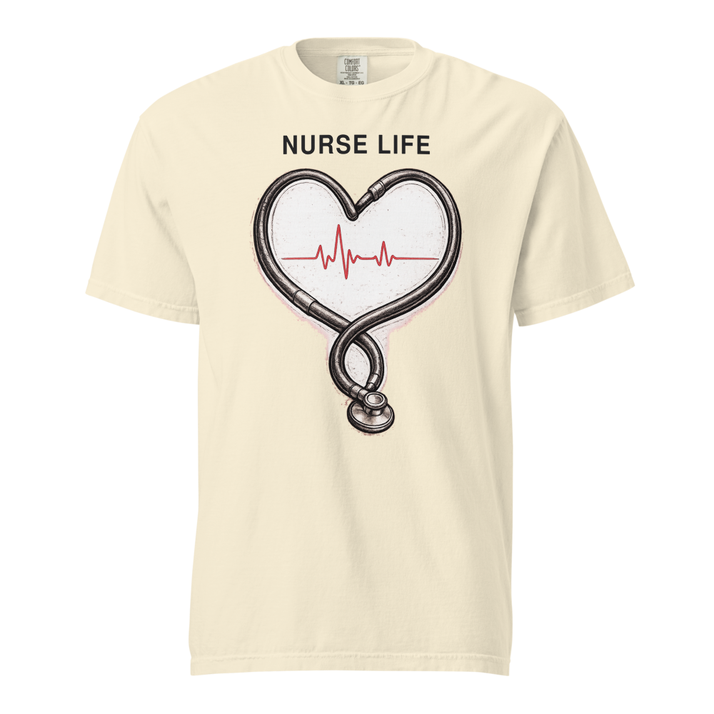 NRS CLN 01 steth heart unisex garment dyed heavyweight t shirt ivory front 6a6a90d4c68c2