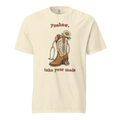 NRS GRV 09 yeehaw meds unisex garment dyed heavyweight t shirt ivory front 6a6a8ed744135