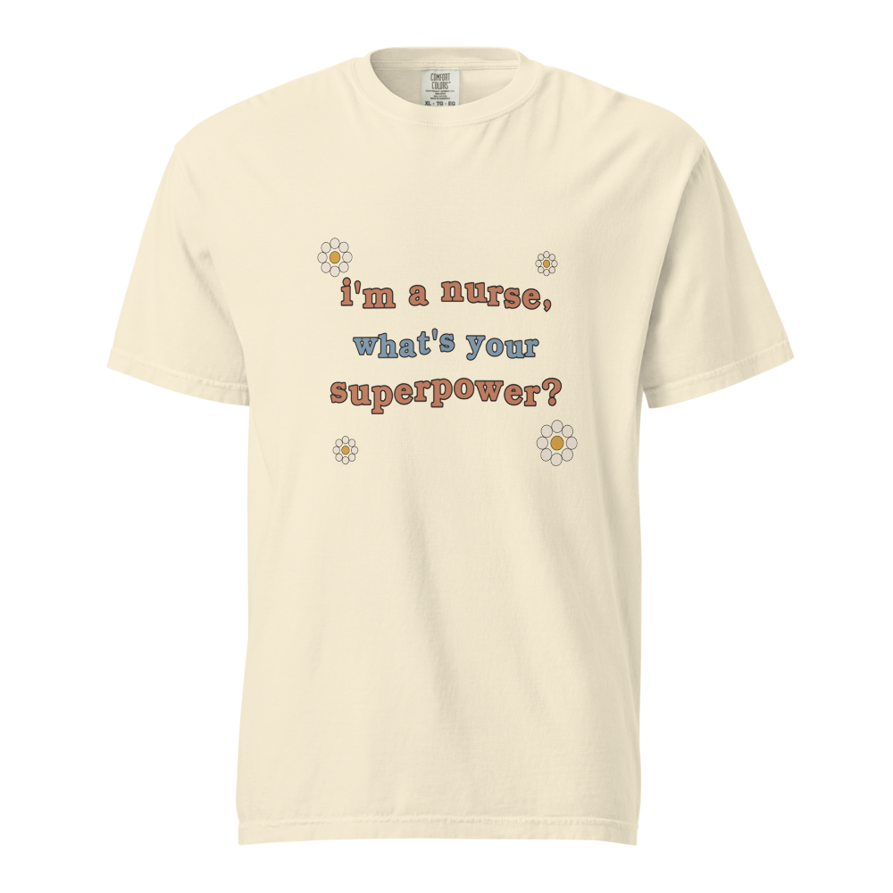 NRS GRV 16 superpower unisex garment dyed heavyweight t shirt ivory front 6a6a8fde9b997