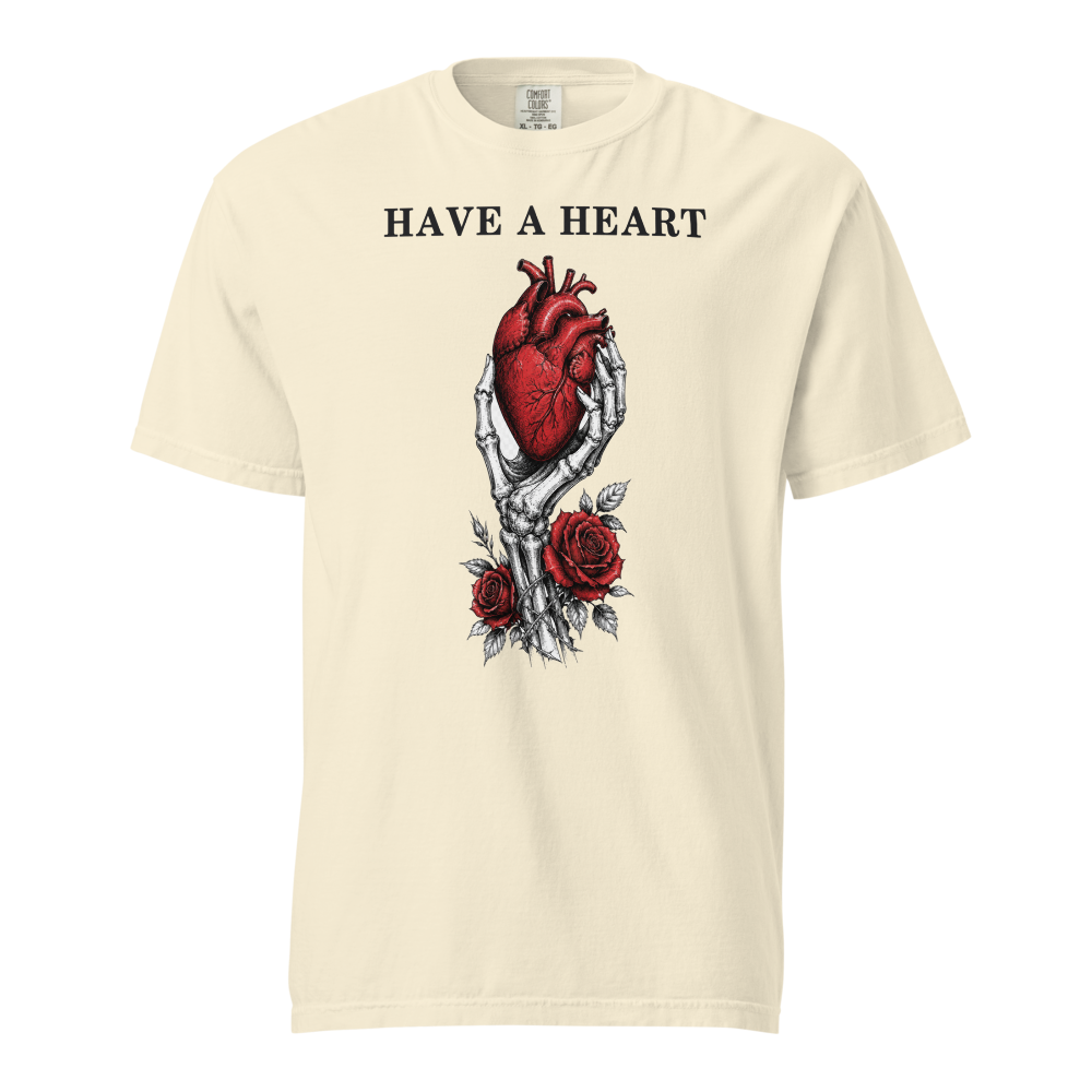 NRS INK 03 have a heart unisex garment dyed heavyweight t shirt ivory front 6a6a9073ee12f