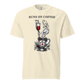 NRS INK 04 runs on coffee unisex garment dyed heavyweight t shirt ivory front 6a6a90893671f