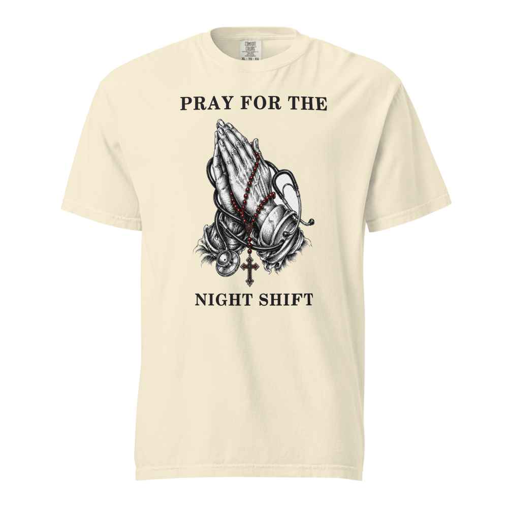 NRS INK 08 pray night unisex garment dyed heavyweight t shirt ivory front 6a6a9165d3e3f