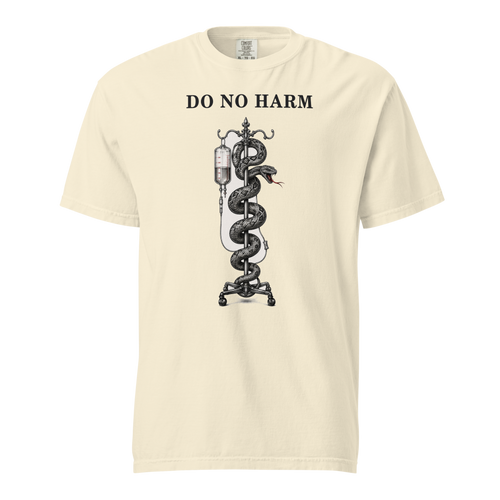 NRS INK 10 do no harm unisex garment dyed heavyweight t shirt ivory front 6a6a91ba2e750