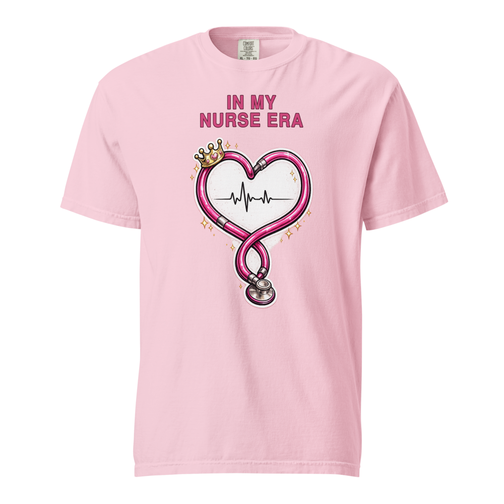 NRS PNK 01 pink steth unisex garment dyed heavyweight t shirt blossom front 6a6a921070b50