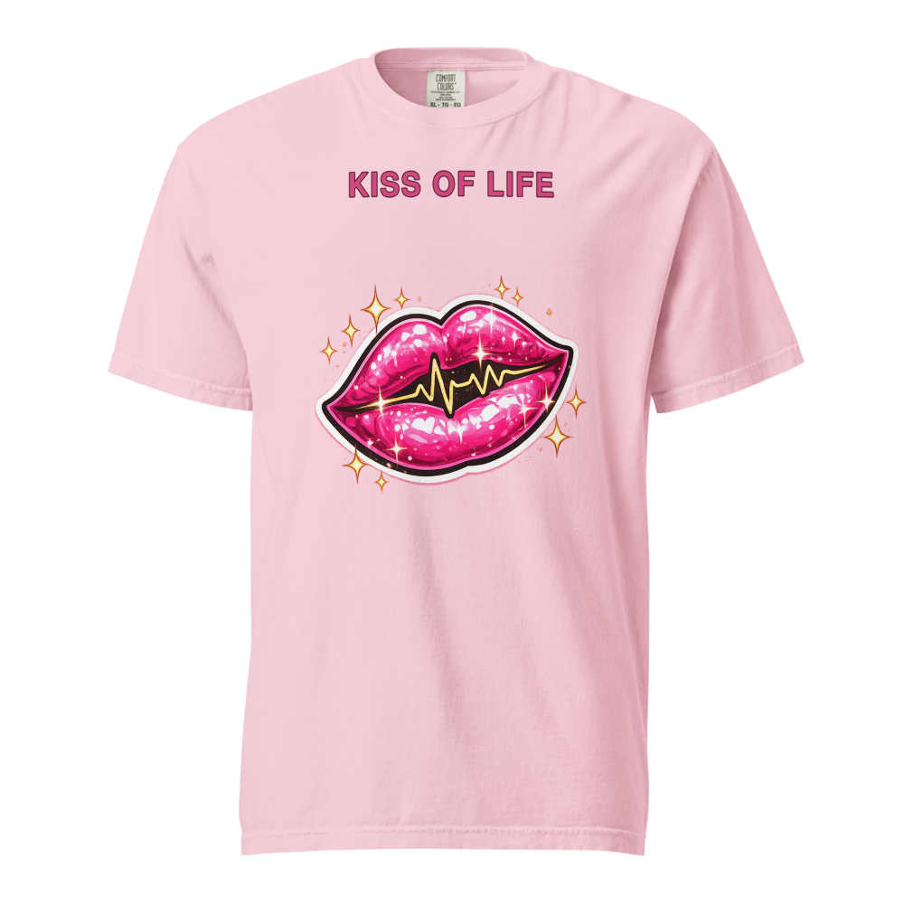 NRS PNK 03 kiss of life unisex garment dyed heavyweight t shirt blossom front 6a6a926ecde71