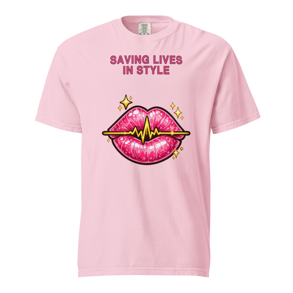 NRS PNK 06 style saver unisex garment dyed heavyweight t shirt blossom front 6a6a930366135