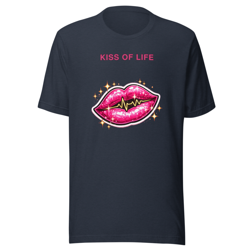 Kiss Of Life Tee - Heather Navy