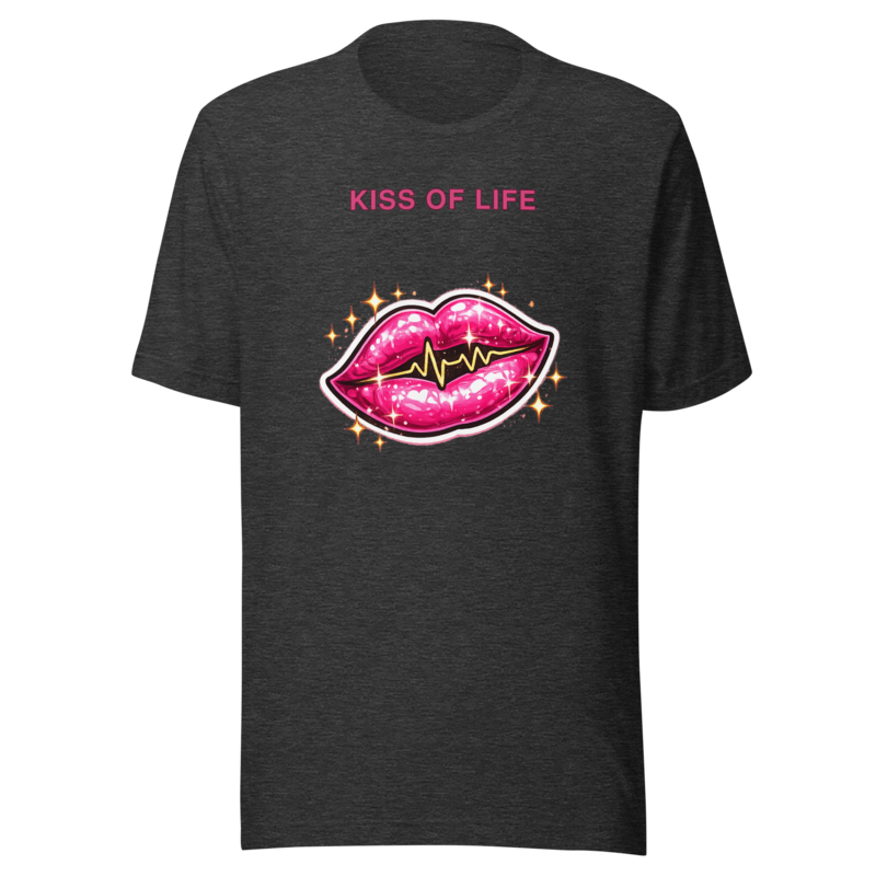Kiss Of Life Tee - Dark Grey Heather