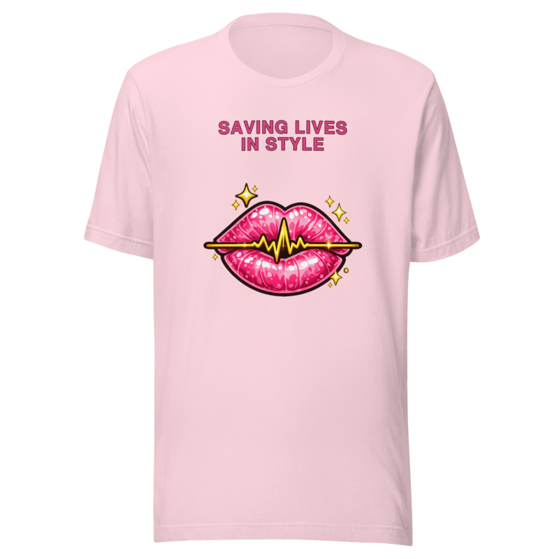 Saving Lives In Style Tee - Soft Pink