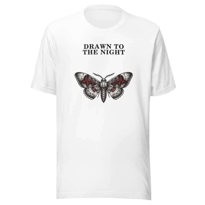Drawn To The Night Tee - White