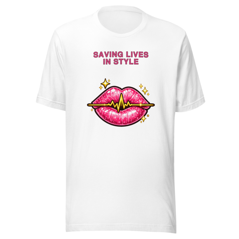 Saving Lives In Style Tee - White