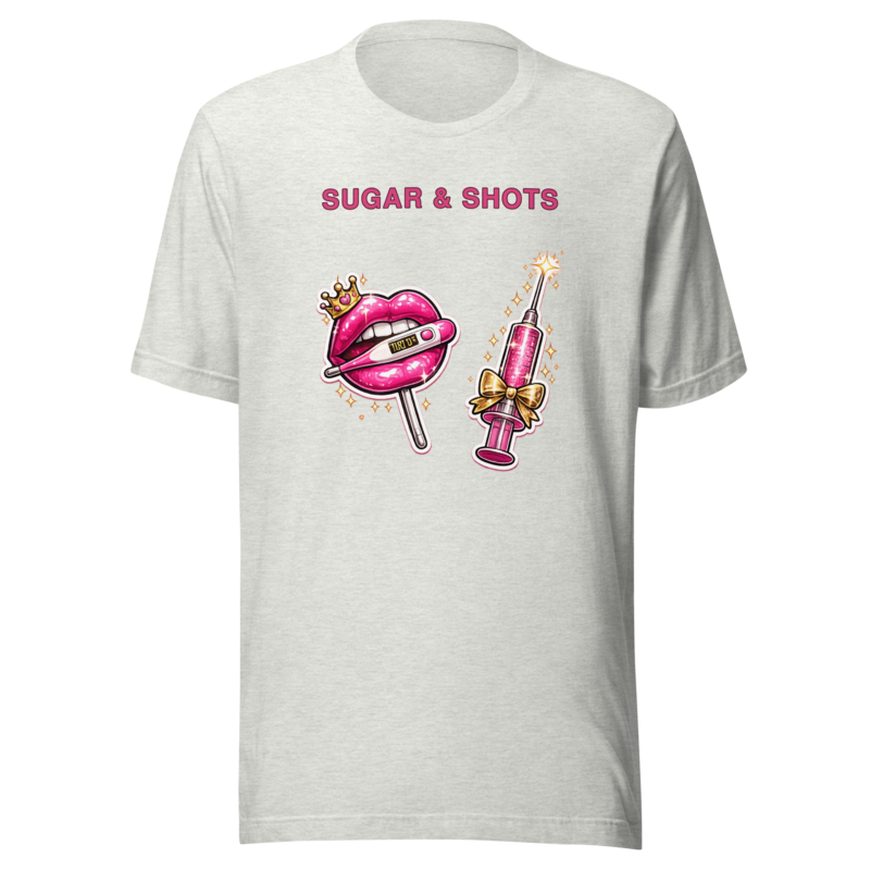 Sugar & Shots Tee - Ash