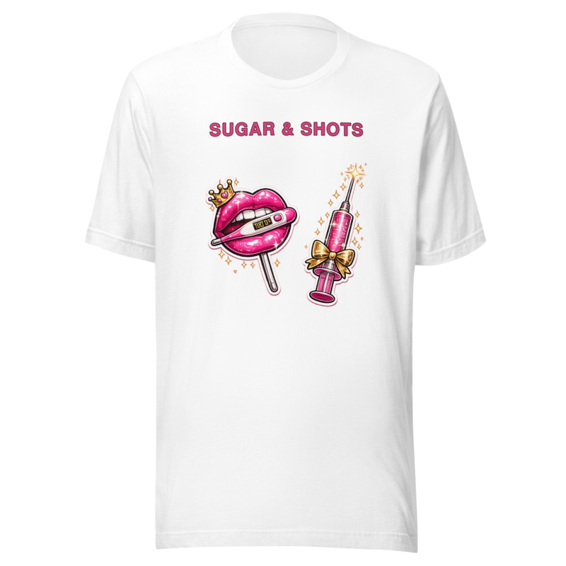 Sugar & Shots Tee - White