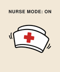 Nurse Mode On nurse cap tee on cream