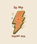 In My Nurse Era lightning bolt tee on cream