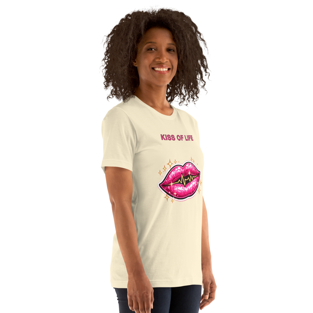 Kiss Of Life Tee on Bella+Canvas 3001, Natural